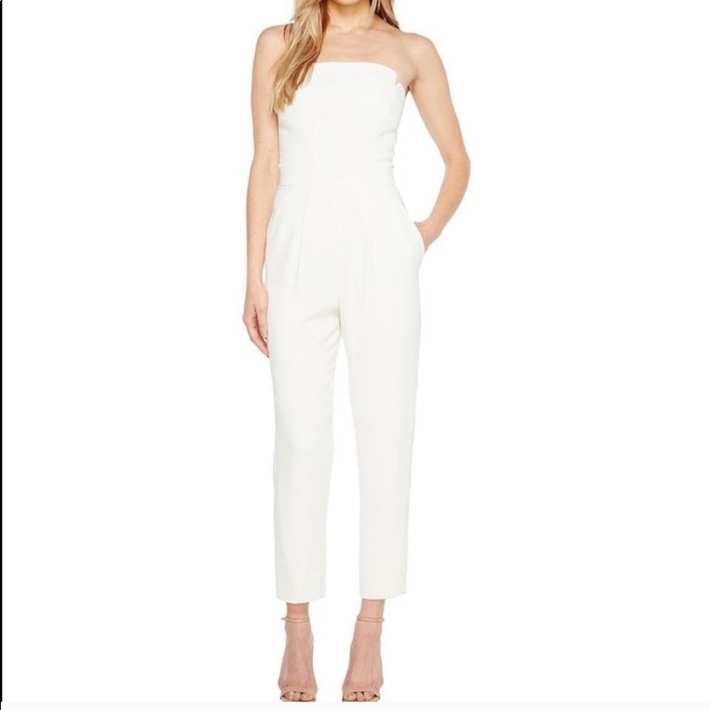 Jill Stuart, size 2 strapless ivory jumpsuit